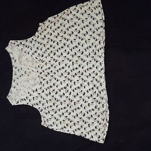 Old Navy, Size XL, Sleeveless, Bird print, Lace Accent Top